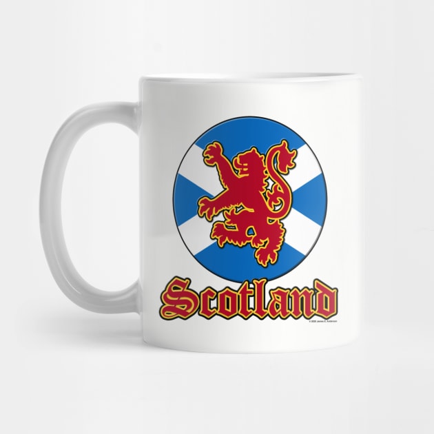 Scotland Lion & Saltire by JEAndersonArt